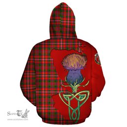 Scottish MacKinnon Modern Clan Tartan Crest with Thistle and Scotland Map Tartan Plaid Hoodie Scottish Plaid Tartan Plaid - ScotsTee - scotstee.com