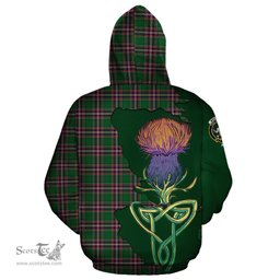 Scottish MacFarlane Hunting Clan Tartan Crest with Thistle and Scotland Map Tartan Plaid Hoodie Scottish Plaid Tartan Plaid - ScotsTee - scotstee.com