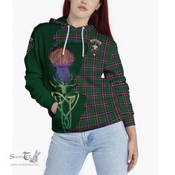 Scottish MacFarlane Hunting Clan Tartan Crest with Thistle and Scotland Map Tartan Plaid Hoodie Scottish Plaid Tartan Plaid - ScotsTee - scotstee.com