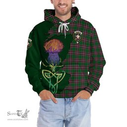 Scottish MacFarlane Hunting Clan Tartan Crest with Thistle and Scotland Map Tartan Plaid Hoodie Scottish Plaid Tartan Plaid - ScotsTee - scotstee.com