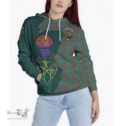 Scottish MacKintosh Hunting Ancient Clan Tartan Crest with Thistle and Scotland Map Tartan Plaid Hoodie Scottish Plaid Tartan Plaid - ScotsTee - scotstee.com