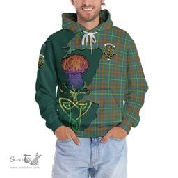 Scottish MacKintosh Hunting Ancient Clan Tartan Crest with Thistle and Scotland Map Tartan Plaid Hoodie Scottish Plaid Tartan Plaid - ScotsTee - scotstee.com