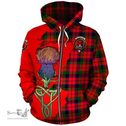 Scottish MacNaughton Modern Clan Tartan Crest with Thistle and Scotland Map Tartan Plaid Hoodie Scottish Plaid Tartan Plaid - ScotsTee - scotstee.com
