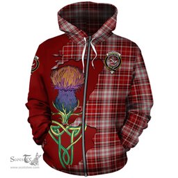Scottish MacDougall Dress Clan Tartan Crest with Thistle and Scotland Map Tartan Plaid Hoodie Scottish Plaid Tartan Plaid - ScotsTee - scotstee.com