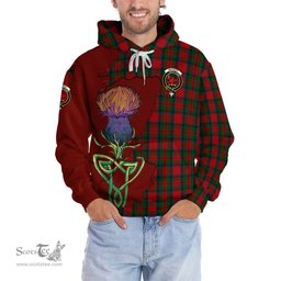 Scottish MacDuff Clan Tartan Crest with Thistle and Scotland Map Tartan Plaid Hoodie Scottish Plaid Tartan Plaid - ScotsTee - scotstee.com