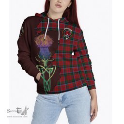 Scottish MacNaughton Clan Tartan Crest with Thistle and Scotland Map Tartan Plaid Hoodie Scottish Plaid Tartan Plaid - ScotsTee - scotstee.com