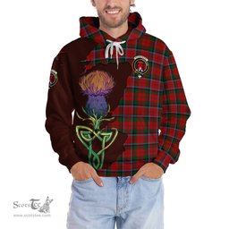Scottish MacNaughton Clan Tartan Crest with Thistle and Scotland Map Tartan Plaid Hoodie Scottish Plaid Tartan Plaid - ScotsTee - scotstee.com
