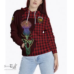 Scottish MacIver Clan Tartan Crest with Thistle and Scotland Map Tartan Plaid Hoodie Scottish Plaid Tartan Plaid - ScotsTee - scotstee.com