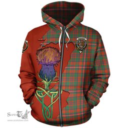 Scottish MacKinnon Ancient Clan Tartan Crest with Thistle and Scotland Map Tartan Plaid Hoodie Scottish Plaid Tartan Plaid - ScotsTee - scotstee.com