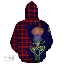 Scottish MacLachlan Modern Clan Tartan Crest with Thistle and Scotland Map Tartan Plaid Hoodie Scottish Plaid Tartan Plaid - ScotsTee - scotstee.com