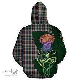 Scottish Innes Dress Clan Tartan Crest with Thistle and Scotland Map Tartan Plaid Hoodie Scottish Plaid Tartan Plaid - ScotsTee - scotstee.com