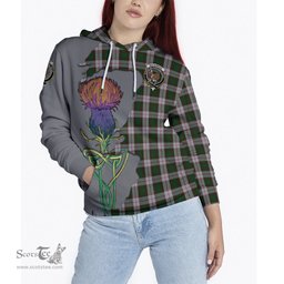 Scottish MacKinnon Dress Clan Tartan Crest with Thistle and Scotland Map Tartan Plaid Hoodie Scottish Plaid Tartan Plaid - ScotsTee - scotstee.com