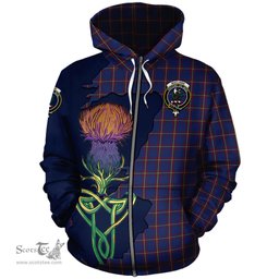 Scottish MacLaine of Lochbuie Clan Tartan Crest with Thistle and Scotland Map Tartan Plaid Hoodie Scottish Plaid Tartan Plaid - ScotsTee - scotstee.com