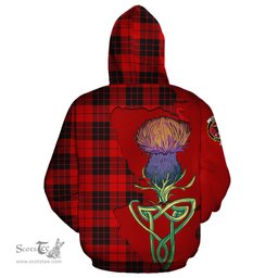 Scottish MacLeod of Raasay Clan Tartan Crest with Thistle and Scotland Map Tartan Plaid Hoodie Scottish Plaid Tartan Plaid - ScotsTee - scotstee.com