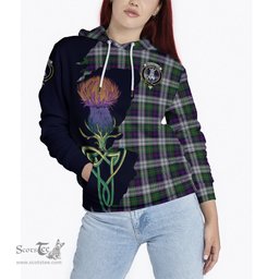 Scottish MacCallum Dress Clan Tartan Crest with Thistle and Scotland Map Tartan Plaid Hoodie Scottish Plaid Tartan Plaid - ScotsTee - scotstee.com