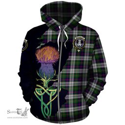 Scottish MacCallum Dress Clan Tartan Crest with Thistle and Scotland Map Tartan Plaid Hoodie Scottish Plaid Tartan Plaid - ScotsTee - scotstee.com