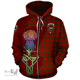 Scottish MacDonald of Sleat Clan Tartan Crest with Thistle and Scotland Map Tartan Plaid Hoodie Scottish Plaid Tartan Plaid - ScotsTee - scotstee.com