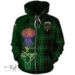 Scottish MacAulay of Lewis Clan Tartan Crest with Thistle and Scotland Map Tartan Plaid Hoodie Scottish Plaid Tartan Plaid - ScotsTee - scotstee.com