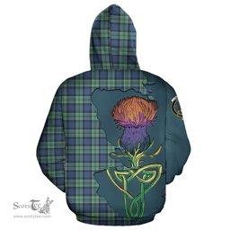 Scottish Leslie Hunting Ancient Clan Tartan Crest with Thistle and Scotland Map Tartan Plaid Hoodie Scottish Plaid Tartan Plaid - ScotsTee - scotstee.com