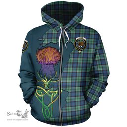 Scottish Leslie Hunting Ancient Clan Tartan Crest with Thistle and Scotland Map Tartan Plaid Hoodie Scottish Plaid Tartan Plaid - ScotsTee - scotstee.com