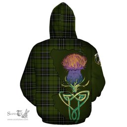 Scottish MacLean Hunting Clan Tartan Crest with Thistle and Scotland Map Tartan Plaid Hoodie Scottish Plaid Tartan Plaid - ScotsTee - scotstee.com