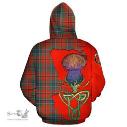 Scottish MacLean of Duart Ancient Clan Tartan Crest with Thistle and Scotland Map Tartan Plaid Hoodie Scottish Plaid Tartan Plaid - ScotsTee - scotstee.com