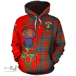 Scottish MacLean of Duart Ancient Clan Tartan Crest with Thistle and Scotland Map Tartan Plaid Hoodie Scottish Plaid Tartan Plaid - ScotsTee - scotstee.com