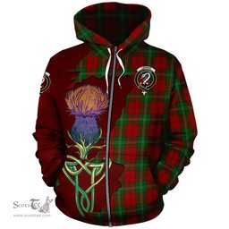 Scottish Lennox Clan Tartan Crest with Thistle and Scotland Map Tartan Plaid Hoodie Scottish Plaid Tartan Plaid - ScotsTee - scotstee.com