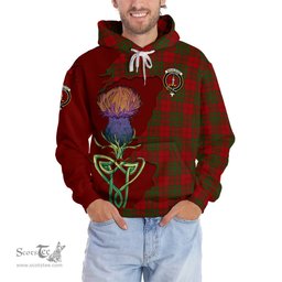 Scottish MacAlister of Glenbarr Clan Tartan Crest with Thistle and Scotland Map Tartan Plaid Hoodie Scottish Plaid Tartan Plaid - ScotsTee - scotstee.com