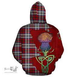 Scottish MacCulloch Dress Clan Tartan Crest with Thistle and Scotland Map Tartan Plaid Hoodie Scottish Plaid Tartan Plaid - ScotsTee - scotstee.com