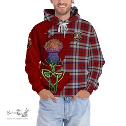 Scottish MacCulloch Dress Clan Tartan Crest with Thistle and Scotland Map Tartan Plaid Hoodie Scottish Plaid Tartan Plaid - ScotsTee - scotstee.com