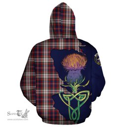 Scottish MacFarlane Dress Clan Tartan Crest with Thistle and Scotland Map Tartan Plaid Hoodie Scottish Plaid Tartan Plaid - ScotsTee - scotstee.com