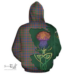 Scottish MacIntyre Ancient Clan Tartan Crest with Thistle and Scotland Map Tartan Plaid Hoodie Scottish Plaid Tartan Plaid - ScotsTee - scotstee.com