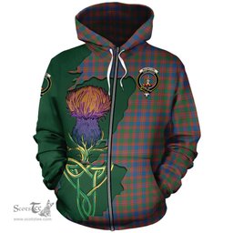 Scottish MacIntyre Ancient Clan Tartan Crest with Thistle and Scotland Map Tartan Plaid Hoodie Scottish Plaid Tartan Plaid - ScotsTee - scotstee.com