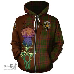 Scottish MacGillivray Hunting Clan Tartan Crest with Thistle and Scotland Map Tartan Plaid Hoodie Scottish Plaid Tartan Plaid - ScotsTee - scotstee.com