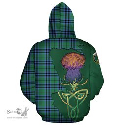 Scottish Keith Ancient Clan Tartan Crest with Thistle and Scotland Map Tartan Plaid Hoodie Scottish Plaid Tartan Plaid - ScotsTee - scotstee.com