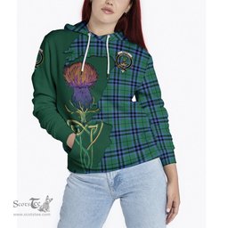 Scottish Keith Ancient Clan Tartan Crest with Thistle and Scotland Map Tartan Plaid Hoodie Scottish Plaid Tartan Plaid - ScotsTee - scotstee.com