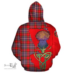 Scottish MacFarlane Modern Clan Tartan Crest with Thistle and Scotland Map Tartan Plaid Hoodie Scottish Plaid Tartan Plaid - ScotsTee - scotstee.com