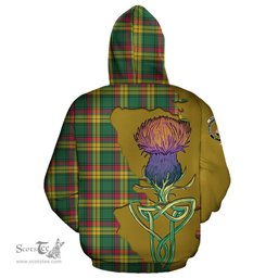 Scottish MacMillan Old Ancient Clan Tartan Crest with Thistle and Scotland Map Tartan Plaid Hoodie Scottish Plaid Tartan Plaid - ScotsTee - scotstee.com