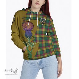 Scottish MacMillan Old Ancient Clan Tartan Crest with Thistle and Scotland Map Tartan Plaid Hoodie Scottish Plaid Tartan Plaid - ScotsTee - scotstee.com
