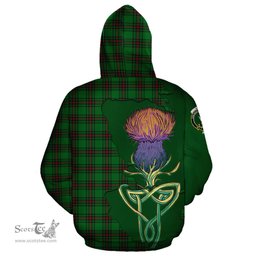 Scottish Logie Clan Tartan Crest with Thistle and Scotland Map Tartan Plaid Hoodie Scottish Plaid Tartan Plaid - ScotsTee - scotstee.com