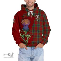 Scottish MacLean of Duart Clan Tartan Crest with Thistle and Scotland Map Tartan Plaid Hoodie Scottish Plaid Tartan Plaid - ScotsTee - scotstee.com