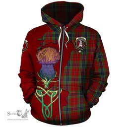 Scottish MacLean of Duart Clan Tartan Crest with Thistle and Scotland Map Tartan Plaid Hoodie Scottish Plaid Tartan Plaid - ScotsTee - scotstee.com