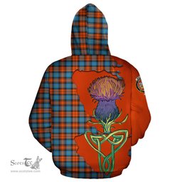 Scottish MacLachlan Ancient Clan Tartan Crest with Thistle and Scotland Map Tartan Plaid Hoodie Scottish Plaid Tartan Plaid - ScotsTee - scotstee.com