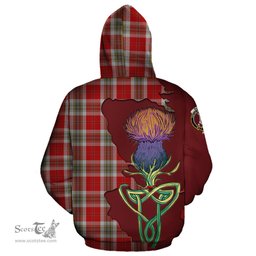 Scottish MacLean of Duart Dress Red Clan Tartan Crest with Thistle and Scotland Map Tartan Plaid Hoodie Scottish Plaid Tartan Plaid - ScotsTee - scotstee.com