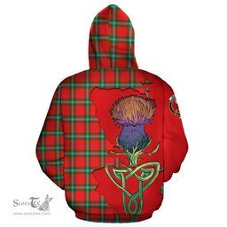 Scottish MacLaine of Loch Buie Clan Tartan Crest with Thistle and Scotland Map Tartan Plaid Hoodie Scottish Plaid Tartan Plaid - ScotsTee - scotstee.com