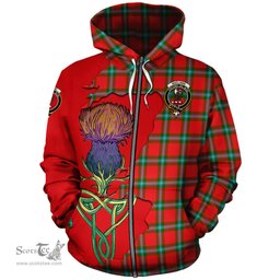 Scottish MacLaine of Loch Buie Clan Tartan Crest with Thistle and Scotland Map Tartan Plaid Hoodie Scottish Plaid Tartan Plaid - ScotsTee - scotstee.com