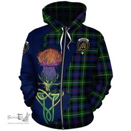 Scottish MacKenzie Modern Clan Tartan Crest with Thistle and Scotland Map Tartan Plaid Hoodie Scottish Plaid Tartan Plaid - ScotsTee - scotstee.com