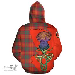 Scottish MacNab Ancient Clan Tartan Crest with Thistle and Scotland Map Tartan Plaid Hoodie Scottish Plaid Tartan Plaid - ScotsTee - scotstee.com