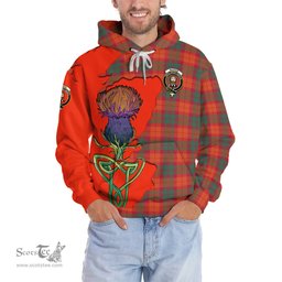 Scottish MacNab Ancient Clan Tartan Crest with Thistle and Scotland Map Tartan Plaid Hoodie Scottish Plaid Tartan Plaid - ScotsTee - scotstee.com